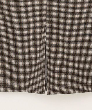 ANY ラメチェックジャガードワンピース ベージュ×ブラック