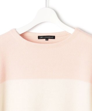 23区 【洗える】ウールカシミヤ カラーブロック ニット ピンク系