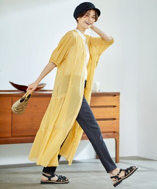 UNFILO コットン２WAYワンピース ライトイエロー系