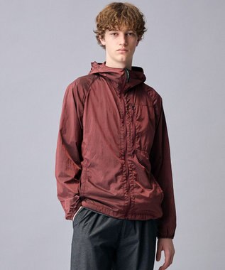 JOSEPH ABBOUD MOUNTAIN 【軽量/ECO撥水/ポケッタブル】ヴィンテージナイロンシャンブレーパーカー レッド系