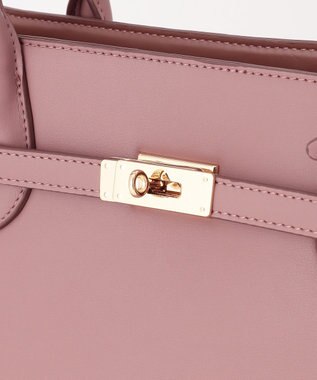 組曲 ベルトデザイントート バッグ ベージュピンク系
