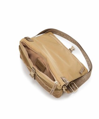 TOPKAPI 【Breath TOPKAPI】ナイロン ロゴテープ 2way ショルダー バッグ ベージュ