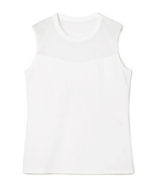 Chacott HandsomeCotton チュールノースリーブTシャツ ホワイト