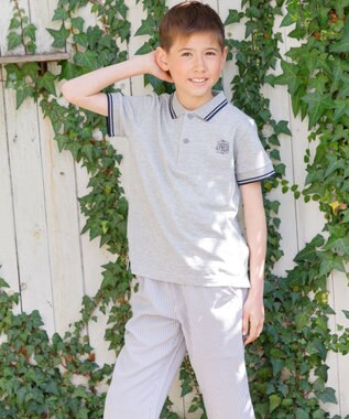 J.PRESS KIDS 【140-170cm】カノコ 半袖ポロシャツ グレー系