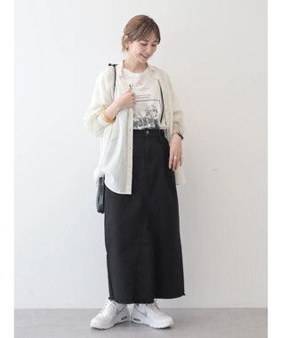 AMERICAN HOLIC 接触冷感＋速乾　強撚シアーボイルＢＩＧシャツ Off White