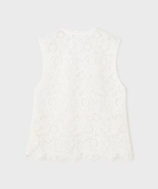 GRACE CONTINENTAL レース刺繍ベスト ホワイト