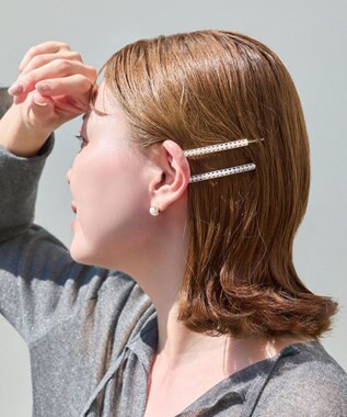 Phoebe <オンワード限定セット>2setプチパールヘアピン×ワンポイントパールピアス ホワイト