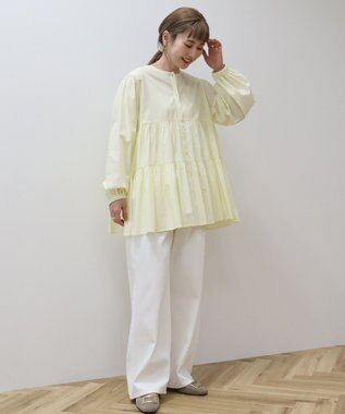 AMERICAN HOLIC ティアードギャザーブラウス Yellow