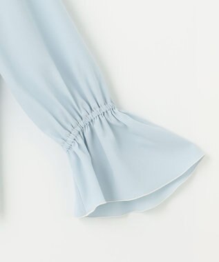 Feroux メローラッフル ブラウス スカイブルー系