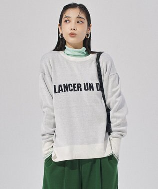 UNFILO スポンジニット ロゴジャガード オフ