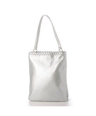 UNBILLION perche 牛革ソフト3層かがり2wayショルダーバッグ シルバー