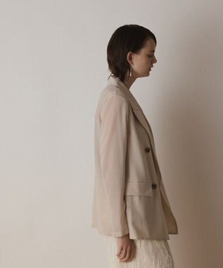 GRACE CONTINENTAL シアーテーラードジャケット ベージュ