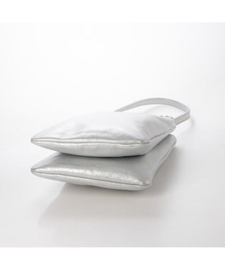 UNBILLION perche 牛革ソフト3層かがり2wayショルダーバッグ シルバー