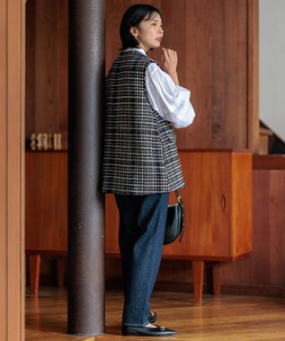 23区 S 【一部店舗限定/UVケア/接触冷感/撥水】ブライトタイプライター ボウタイ ブラウス ホワイト系