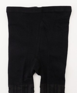 ANY KIDS リボン柄 ジャガードタイツ ブラック