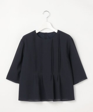 J.PRESS LADIES S シアーブロックチェック カットソー ネイビー系