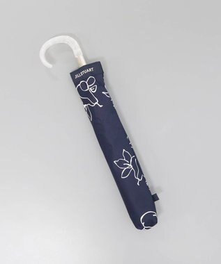 AURORA JILL STUART（ジル スチュアート） マーカーペインティングフルーツプリント晴雨兼用傘（トップフラット・折りたたみ） ネイビー