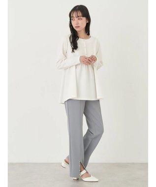 earth music&ecology パールスリットパンツ Blue