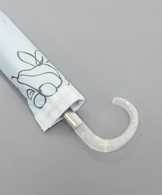 AURORA JILL STUART（ジル スチュアート） マーカーペインティングフルーツプリント晴雨兼用傘（トップフラット・折りたたみ） ペールブルー