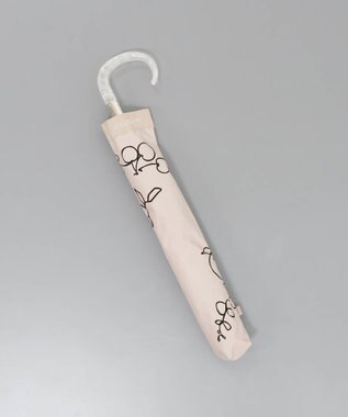 AURORA JILL STUART（ジル スチュアート） マーカーペインティングフルーツプリント晴雨兼用傘（トップフラット・折りたたみ） ベージュ