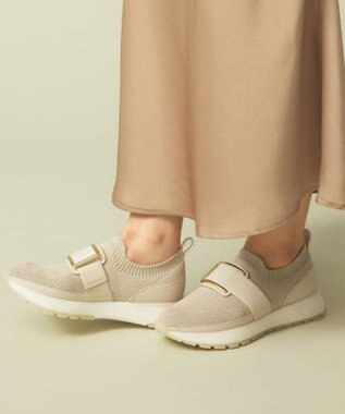 REGAL FOOT COMMUNITY 【リーガルレディース】BF04 バックルニットスニーカー スニーカー ベージュ