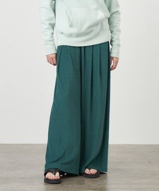 ATON MICRO COTTON PILE | ワイドイージー パンツ GREEN