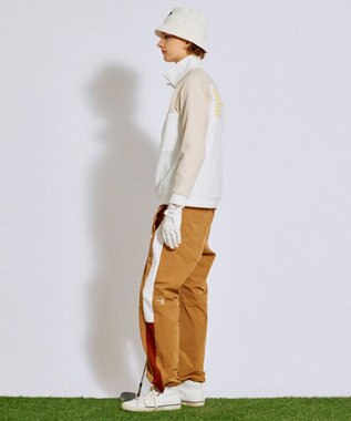 PW CIRCULUS 今が旬トップス！【ドライな肌触り / UV遮蔽率98.9% UVカット / ストレッチ】【MEN】ワッフルハーフジップトップス  ゴルフ ホワイト系