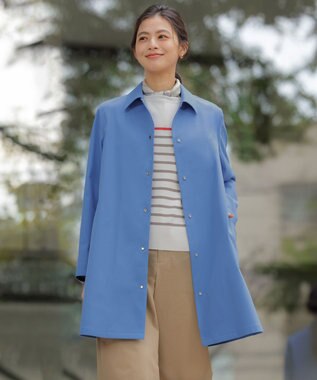 J.PRESS LADIES Rayon Stretch Border ニット オフ×モカ×ブラッドオレンジ系