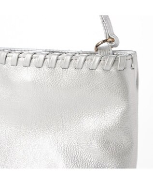 UNBILLION perche 牛革ソフト3層かがり2wayショルダーバッグ シルバー