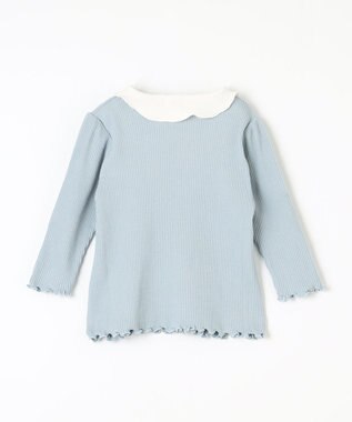 組曲 KIDS 【80-100㎝】リブリボン トップス サックスブルー系