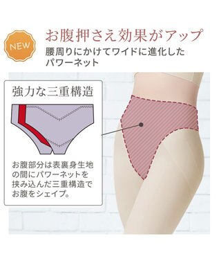 BRADELIS New York 【Yukine inc. 】ゆきねえ365綿混モアらくヒップサポートガードル23 補整下着 パールグレージュ