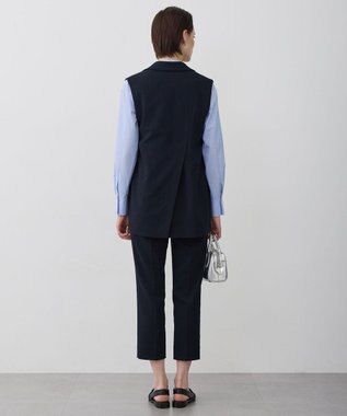 ICB L 【先行予約】 ミックスブッチャー バックスリットジレ ネイビー