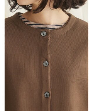 CRAFT STANDARD BOUTIQUE リサイクルポリエステルニットカーディガン Brown