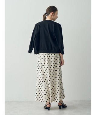 YECCA VECCA レーヨンリネンドットマーメイドスカート Light Beige