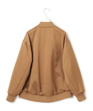 ICB 【洗える】 マットサテン MA-1ブルゾン キャメル系