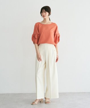 YECCA VECCA ハシゴレースタックスリーブブラウス Orange