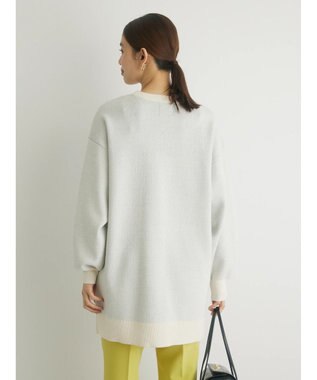 Green Parks ナンバーロゴＪＱニットチュニック Ivory