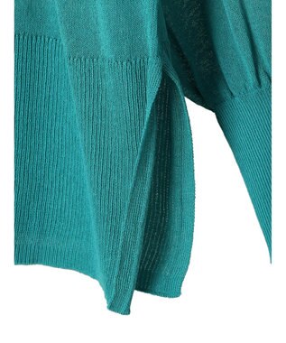 Green Parks 接触冷感Ｖネックカーデ Blue Green