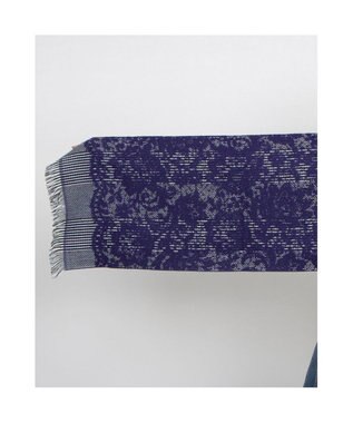 UNBILLION カシュネ cache nez / レース柄グレンチェックマフラー パープル