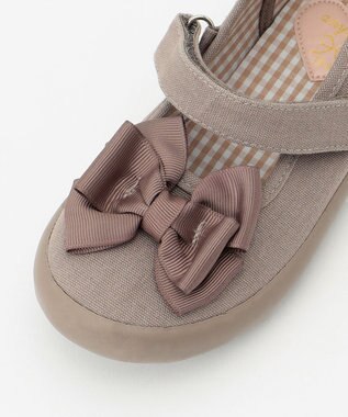 ANY KIDS リボンベルクロハンプバレエ ブラウン