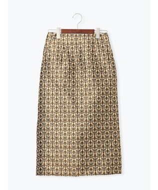 Te chichi ジャガードIラインミドルスカート ブラウン