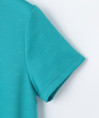 23区GOLF 【WOMEN】【吸水速乾】フラッグロゴジャガード ワンピース 腰回りカバー 1枚で決まる ターコイズブルー系