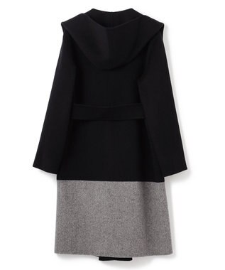 JOSEPH ダブルフェイスカラーブロック　ラップコート Black/grey