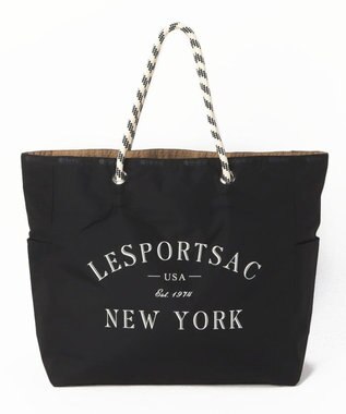 LeSportsac LARGE 2 WAY TOTE/ジェットブラック/プロビンシャル ジェットブラック/プロビンシャル