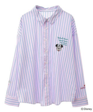 Green Parks ミッキー＆フレンズ／ストライプシャツ Stripe Pink