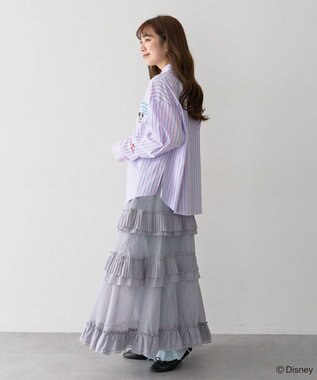 Green Parks ミッキー＆フレンズ／ストライプシャツ Stripe Pink