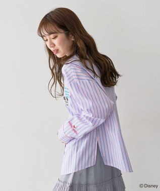 Green Parks ミッキー＆フレンズ／ストライプシャツ Stripe Pink