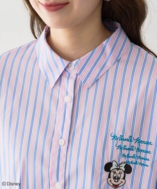 Green Parks ミッキー＆フレンズ／ストライプシャツ Stripe Pink