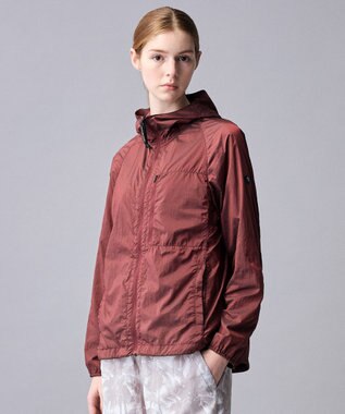 JOSEPH ABBOUD MOUNTAIN 【軽量/ECO撥水/ポケッタブル】ヴィンテージナイロンシャンブレーパーカー レッド系