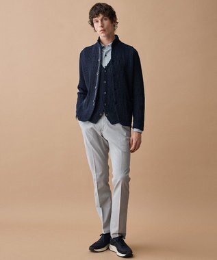 JOSEPH ABBOUD 【キングサイズ・ウエストも伸びる!オーガニックコットン使用】ムリネサマー パンツ ライトグレー系